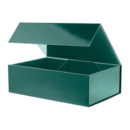 Large Green Gift Box with Magnetic Lid for Present - color: Green, size: 1 Count (pack of 1)