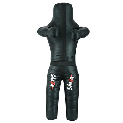Shaza MMA BJJ Wrestling Throwing Dummy Bag, Durable PU Leather, Unfilled (40 inch | 100 cm)