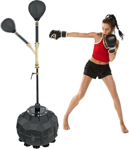 INNOLIFE Boxing Fast Respond Speed Bar Heavy Duty Punching Equipment Adjustable Height from 57"~74.8" Boxing Skills Training Free Standing