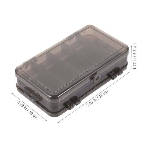 ibasenice 1pc Double-side Fishing Supplies Storage Box Outdoor Fishing Lures Container Removable Inserts Space-saving Design for Easy Organization and Transport