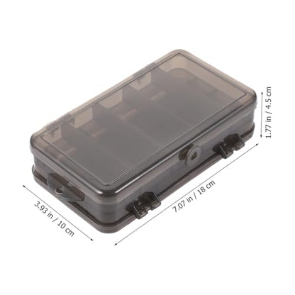 ibasenice 1pc Double-side Fishing Supplies Storage Box Outdoor Fishing Lures Container Removable Inserts Space-saving Design for Easy Organization and Transport