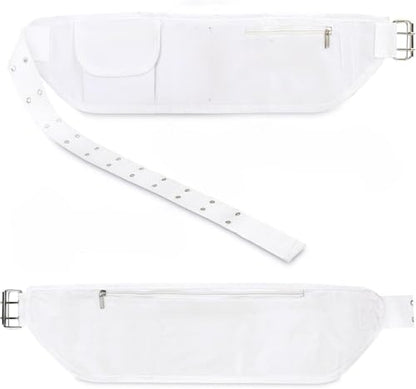 Adjustable Ihram Hajj Umrah Haji Waist Belt with Front Pockets and Zippered Compartments - Fits Up to 50" Waist - Ihram Belt for Hajj and Umrah