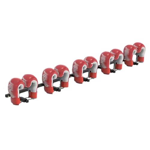 Wall Mounted Display Boxing Glove Holder, Black Powder Coated Storage Rack with Metal Hook, Hold 2/3 / 4/5 Pair of Training Gloves Dryer,180cm/70.8in Long - size: 180cm/70.8in long