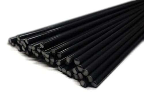 JOUNJIP Polypropylene PP Plastic Welding Rods Round 1/8in dia x 13 in. 40pk | 3mm Round Sticks, 13" Long, For Car Headlight Tab Repairs