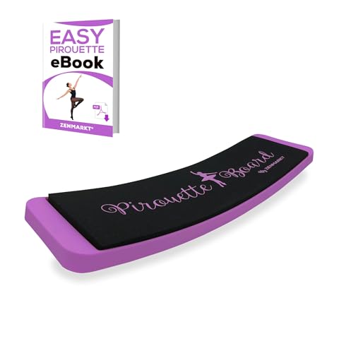 Zenmarkt Turning Board for Dancers, Cheerleaders, Gymnasts, Ice Skaters | Improve Turns, Balance & Stability — Ballet Pirouette Trainer, Figure Skating & Gymnastics Practice Board - color: Purple without Carry Bag