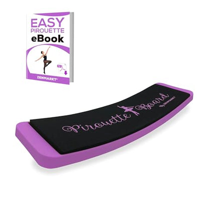 Zenmarkt Turning Board for Dancers, Cheerleaders, Gymnasts, Ice Skaters | Improve Turns, Balance & Stability — Ballet Pirouette Trainer, Figure Skating & Gymnastics Practice Board - color: Purple without Carry Bag