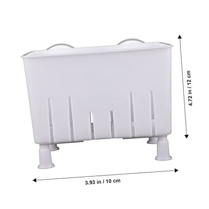 Generic Fish Tank Isolator Aquarium Fish Breeder Box Turtle Breeding Box Aquarium Fish Breeding Box White Small Size Feet and Suction Cups - color: White