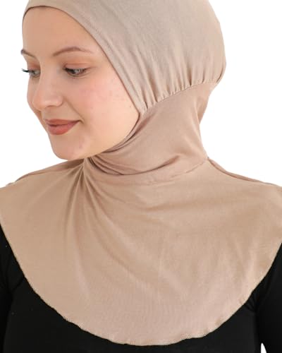 Prien Sport Hijab For Women, Muslim Head Scarf, Flexible Turban Girls, Chic Islamic Wear For Gym, Neck Collar Bonnet Viscose - color: Deep Mink