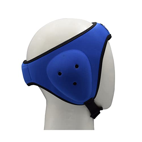 MRX MMA Ear Guards Kick Boxing Ju Jitsu Cage Wrestling Ear Protection Headgear with Adjustable Straps for Safe Head & Ear - color: Blue