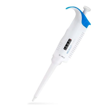 Ergonomic Micropipette - Adjustable, Accurate & Calibrated | Single-Channel, for 20-200ul Liquid Capacity, Compatible with 200ul Pipette Tips - size: 20-200ul, style: Single-Channel