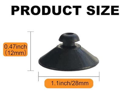 16Pcs Black Rubber Aquarium Suction Cups, Fish Tank Accessories for Pump, Line, Aeration Setup