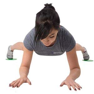 Synergee Core Sliders – Dual Sided Ab Exercise Equipment - color: Electric Green