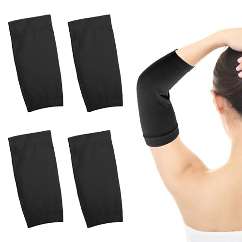 2 Pairs Forearm Tattoo Cover up Sleeve Tattoo Sleeves for Women Forearm Tattoo Cover Sleeve Arm Sleeves for Women Men(Black, 7.9 X 3.9 Inch) - color: Black