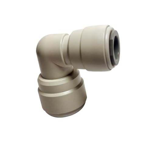 Acetal Copolymer 1/2" x 3/8" Tube OD (12.7mm) Tube Fitting, Reducing Union Elbow Connector,Push to connect for RO water filter system parts (pack of 5) - style: Union Elbow 1/2"x3/8"