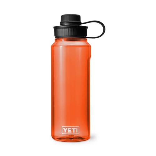 YETI Yonder Water Bottle with Yonder Tether Cap, Lightweight, Leakproof and BPA-Free - color: King Crab, size: 34 Ounces