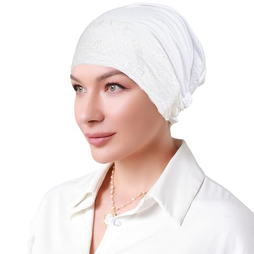 Muslim Hijab Undercap Women Underscarf Hijab Cap Islamic Turbans Scarf Inner Cap Eid Headscarf Hijab Bonnet - color: White