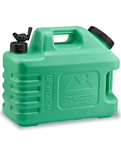 UPWOIGH 3.5 Gallon Camping Water Jug with Spigot, Mint Green, 1 Pack | BPA-Free HDPE, Dual Cap Openings, Built-In Handles, Leak-Resistant Design, Portable Storage for Travel and Emergencies - color: Mint Green