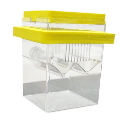 Floating Hatching Box Fish Breeding Box Fish Nursery Separation Hatchery Fish Isolation Box for Baby Fishes Shrimp,Fish Egg, Yellow - color: Yellow