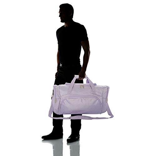 DALIX Signature Travel or Gym Duffle Bag in (Black, Gray, Navy Blue Red) - color: Purple