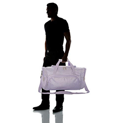 DALIX Signature Travel or Gym Duffle Bag in (Black, Gray, Navy Blue Red) - color: Purple