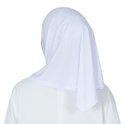 Solid Color Hijab for Women Muslim Prayer Scarfs for Women Women's Instant Hijab Modest Islamic Khimar - color: White