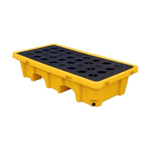 Modular Leak Platform/Grid Pads.Modular Spill Containment Tray - Heavy-Duty Oil Drum Holding Platform, Leak-Proof Spill Pallets for Safe Hazardous Material Storage and Environmental Protecti - size: 130*68*30cm