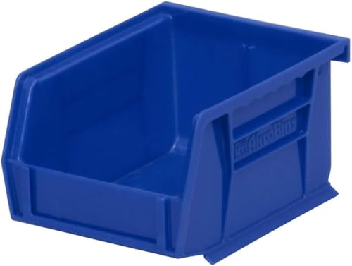 Akro-Mils 30210 AkroBins Plastic Storage Bins, 5"x4"x3", Blue, 24-Pack | Space-Saving Stackable Bins for Garage, Pantry, Craft Organization - color: Blue