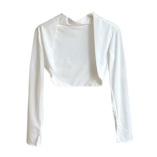 Cooling Shawl Arm Sleeves for Women Men, Breathable Sun Protection Anti UV Arm Sleeves for Outdoor Sports - color: White