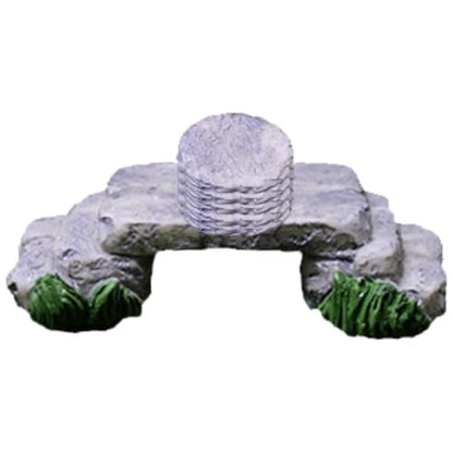POPETPOP Resin Miniature Bridge Model for Bonsai Landscape Decor | Creative Styling, Unique and Adorable, Garden Placement, DIY Creations, Weather-Resistant Finish