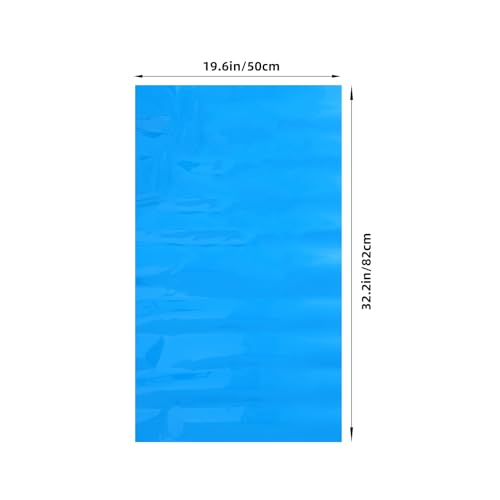 POPETPOP Aquarium Background : Double Sided Fish Tank Background Waterproof Film Aquarium Backdrop for Fish Tank Decoration, 19.69x32.28 Inch (Blue)