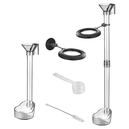 2 Pieces Shrimp Feeder Tube Set Aquarium Feeding Tube Dish Kit Rings Measuring Spoon Brush Strong Suitable for Fish Tank Shrimp Crabs