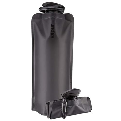 Vapur Collapsible Water Bottle with Carabiner - 23oz (0.7L) - Blackout - color: Blackout