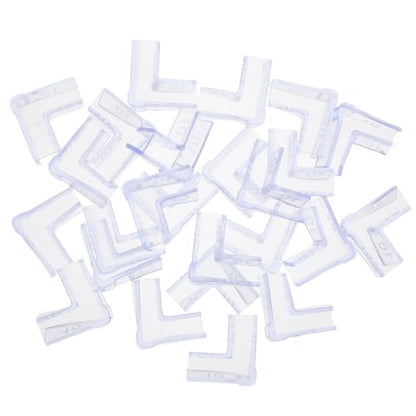 Toddmomy 25pcs Aquarium Glass Corner Protectors 90° L-Shaped Edge Guards for 10mm Thick Fish Tank Anti-Collision Aquarium Tank Edge Covers for Safety