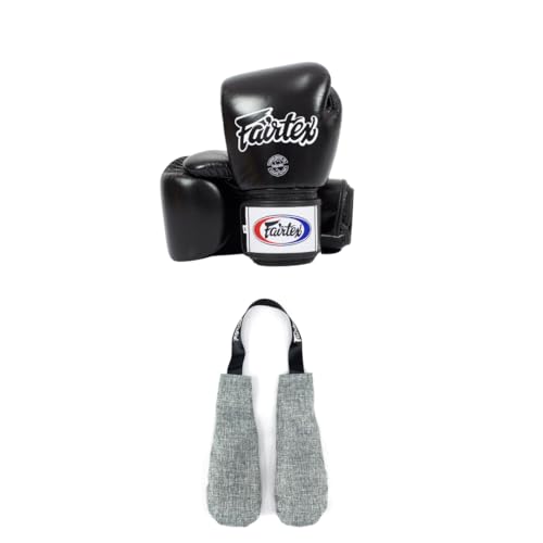 Fairtex BGV1BR Boxing Gloves & Deodorizer Set | Breathable, Shock Absorbent Muay Thai Gloves with Odor Neutralizing Inserts | Perfect for Boxing, Kickboxing, MMA, & Fitness