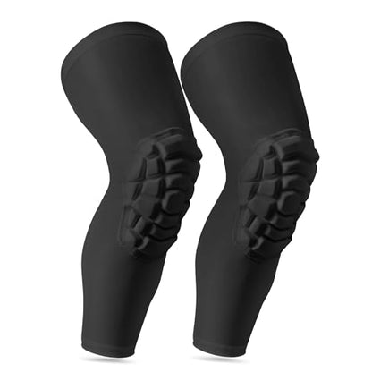 Knee Pads Compression Leg Sleeve Wrestling Volleyball Football Knee Pads, Knee Compression Sleeve for Youth Adult, 1 pair of Knee Sleeves ((#1) Black-2pcs,Large) - color: (#1) Black-2pcs, size: Large