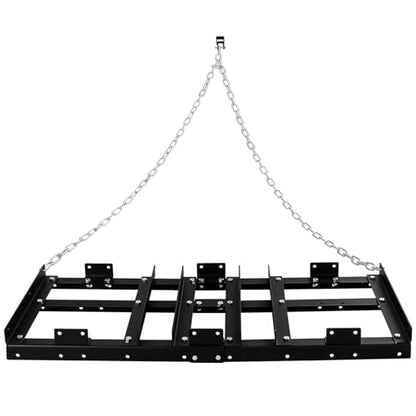 4FT Drag Harrow Driveway Grader Heavy Duty Power Lawn Rake with 4FT Chain Tow Behind for ATV, UTV, Tractor, Mower, Land Leveler for Gravel, Sand, Soil, Hay - size: 4FT