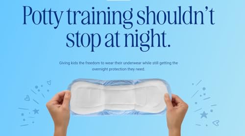 Sposie Cross-Trainers Overnight Potty Training Support, 39 Ct | End Nighttime Training Pants, 4T+ Underwear Inserts for Overnight Potty Training Made in USA, Fits Kids Ages 2-7