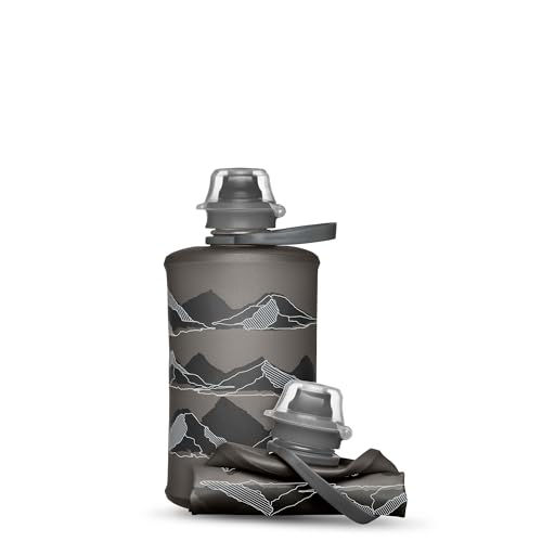 HydraPak Stow Collapsible Water Bottle (350ml, MTN Mammoth Grey) - color: MTN Mammoth Grey, style: 12oz/350ml