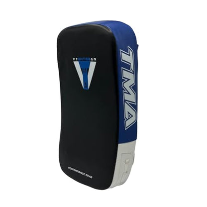 TMA Muay Thai Pad for Training, Curved Kickboxing Kicking Strike Shield, Coaching Kick Boxing, MMA, Martial Arts, Karate, Taekwondo, Punching, Foot and Elbow Target (1 Pcs Sold AS Single) - color: Blue/Black