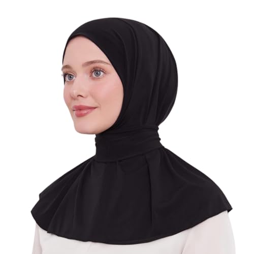 Instant Scarf For Women, scarf hijab, Premium Jersey Wrap, Instant Hijab, instant jersey hijab, one piece hijab - color: Black