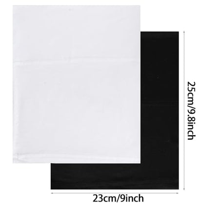 Sucrain 2PCS Under Scarf Hat Cap Islamic Muslim Hijab Headscarf Elastic Wide Headband Lightweight Hats Breathable Liner - color: Black+white
