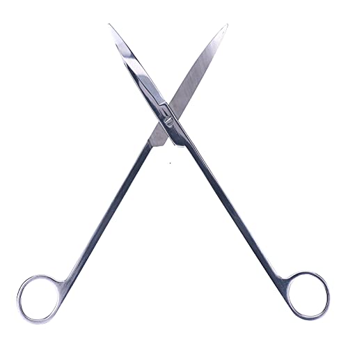 4 in 1 Aquarium Tools Kit, Aluminum Alloy Aquascaping Tool Set with Straight and Curved Tweezers, Spatula, Scissors for Fish Tank Plant Cleaning and Substrate