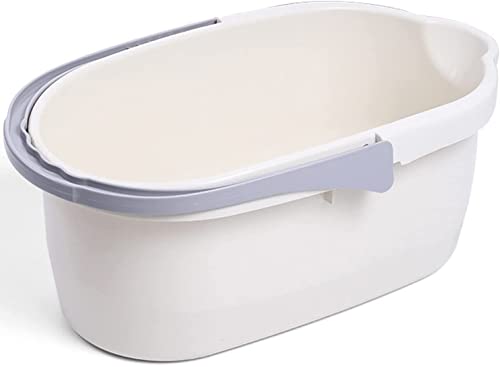 Haundry 4.5 Gallon Cleaning Bucket, Good Grips Household Mop Bucket for Cleaning Supplies, Cleaning Caddy Organizer Basket with Handle, 17.1L, White - color: White