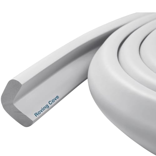 Roving Cove HeftyFit Edge Protector for Baby Proofing (6ft Large Edge Only), Heavy-Duty Soft Furniture Edge Bumper Guards, Desk Edge Cushion, Wall Corner Covers, 3M Adhesive, Stone Grey - color: Stone Grey, size: Large 6 Foot (Pack of 1)