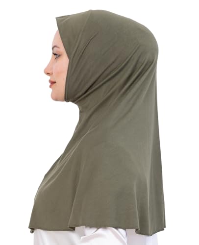 Prien Ready Hijab For Women, One Piece Muslim Instant Turban, Easy To Wear Long Head Scarf, Turkish Islamic Clothes For Abaya - color: Khaki
