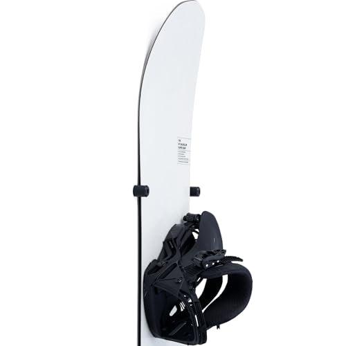 (4 PCS) Snowboard Wall Mount Storage – Edge-Safe Modern Snowboards Hanger | Floating Vertical Rack, Clip Hook Holder to Securely Store and Display Boards, Gear Organizer by Arkorus