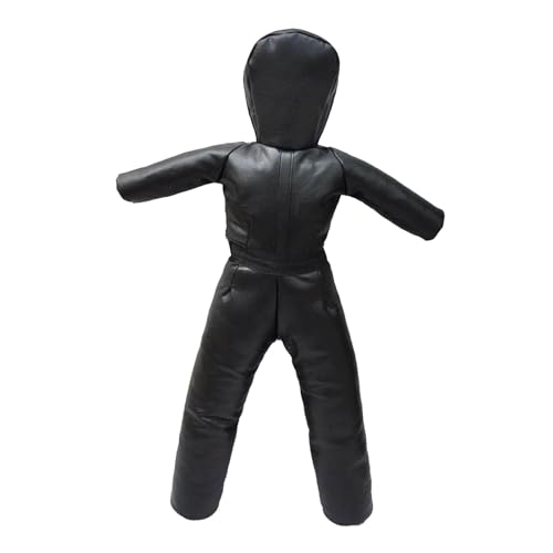 Grappling Dummy Professional Unfilled Jiu Grappling Dummy Multiuse Martial Arts Training Dummy PU Leather Wrestling Boxing Human Shape Suitable - color: Black