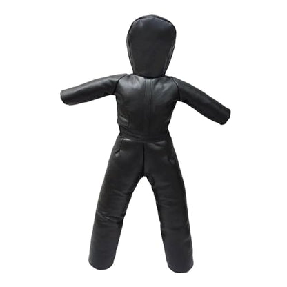 Grappling Dummy Professional Unfilled Jiu Grappling Dummy Multiuse Martial Arts Training Dummy PU Leather Wrestling Boxing Human Shape Suitable - color: Black