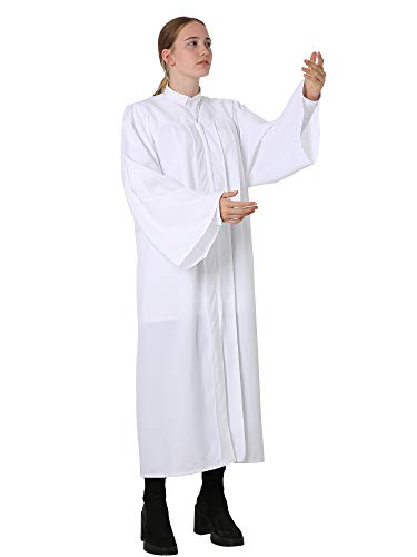 GraduatePro Baptism Choir Robe Adult Clergy Church Pastor Pulpit Robes Preachers Confirmation Robe Unisex Red/White - size: 39