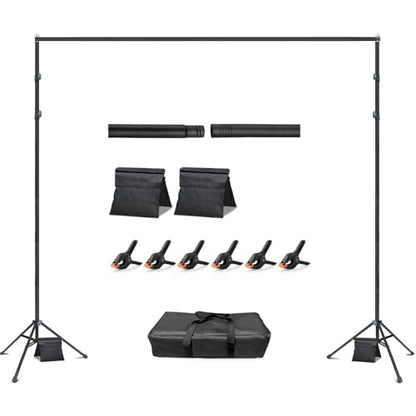 Hemmotop Adjustable Backdrop Stand 10x8.5ft Heavy Duty - size: 10x8.5ft